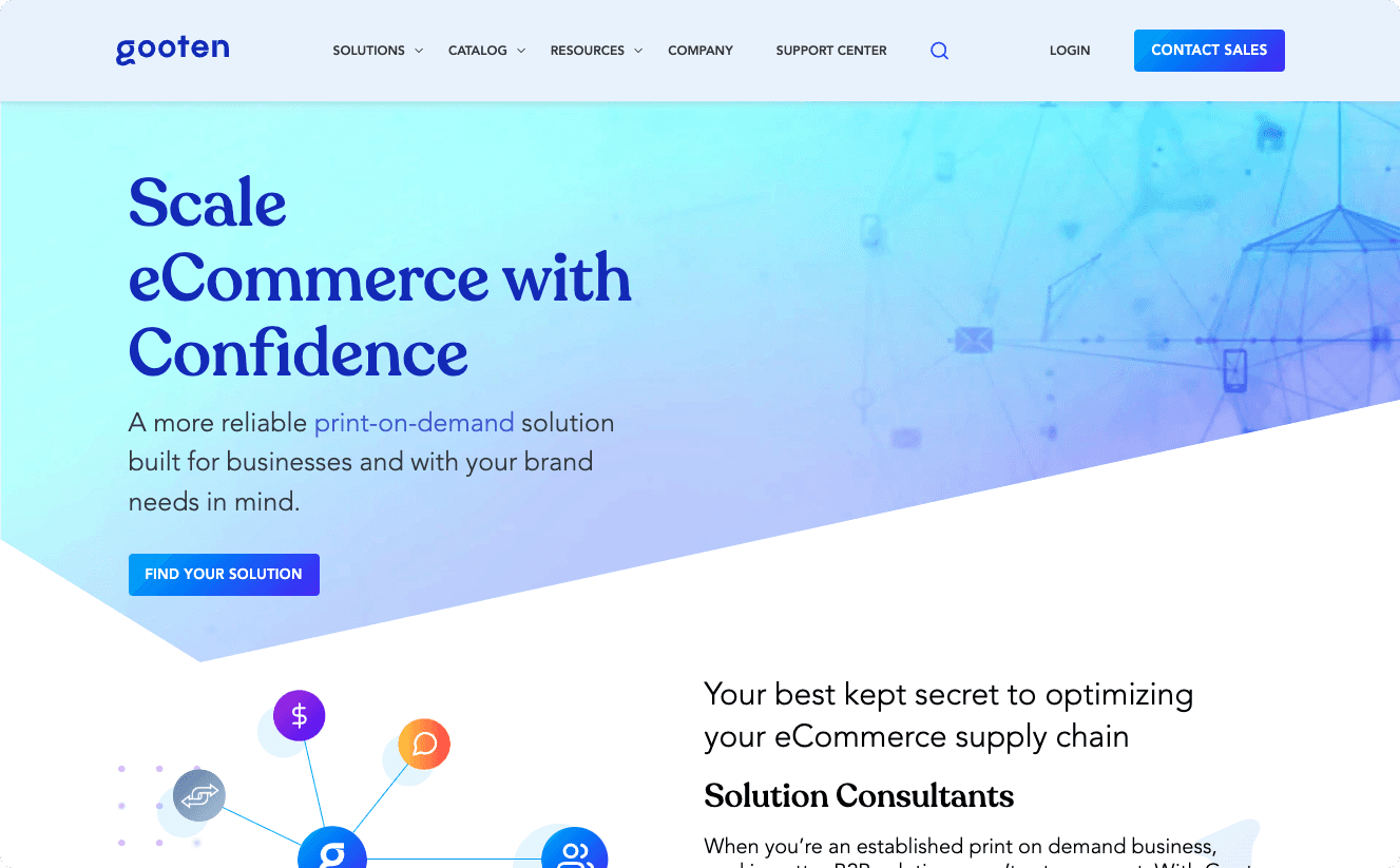 Gooten is a print on demand company