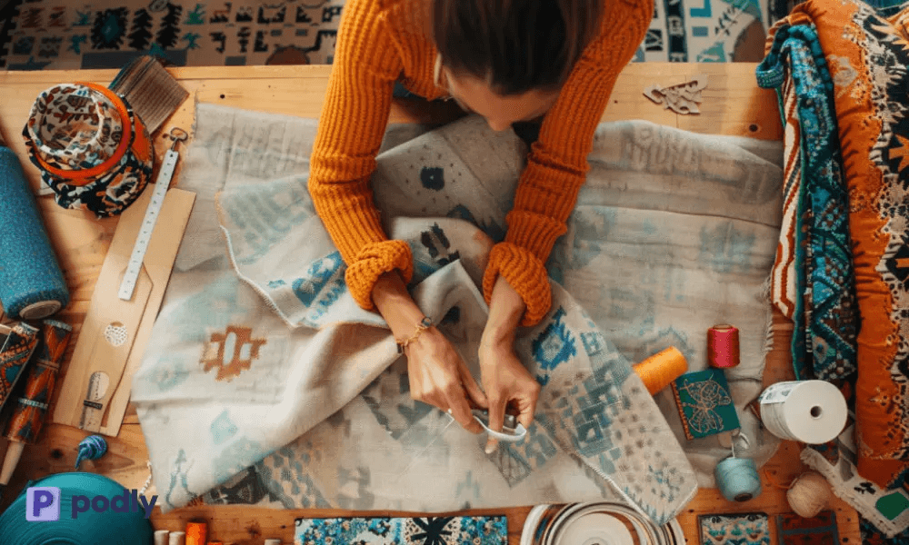 Get the fabrics and starts to bandana prints