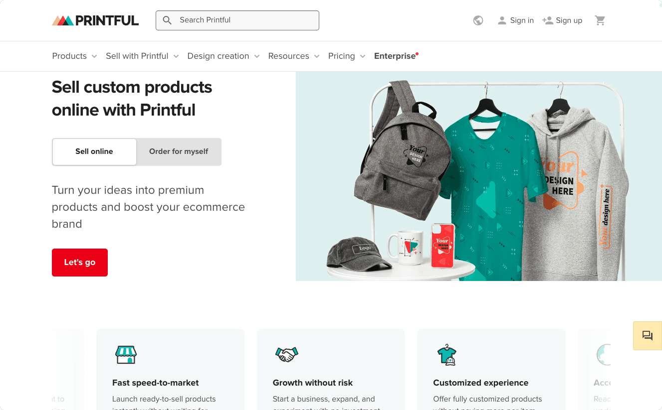 A lot of custom products in Print on demand marketplaces