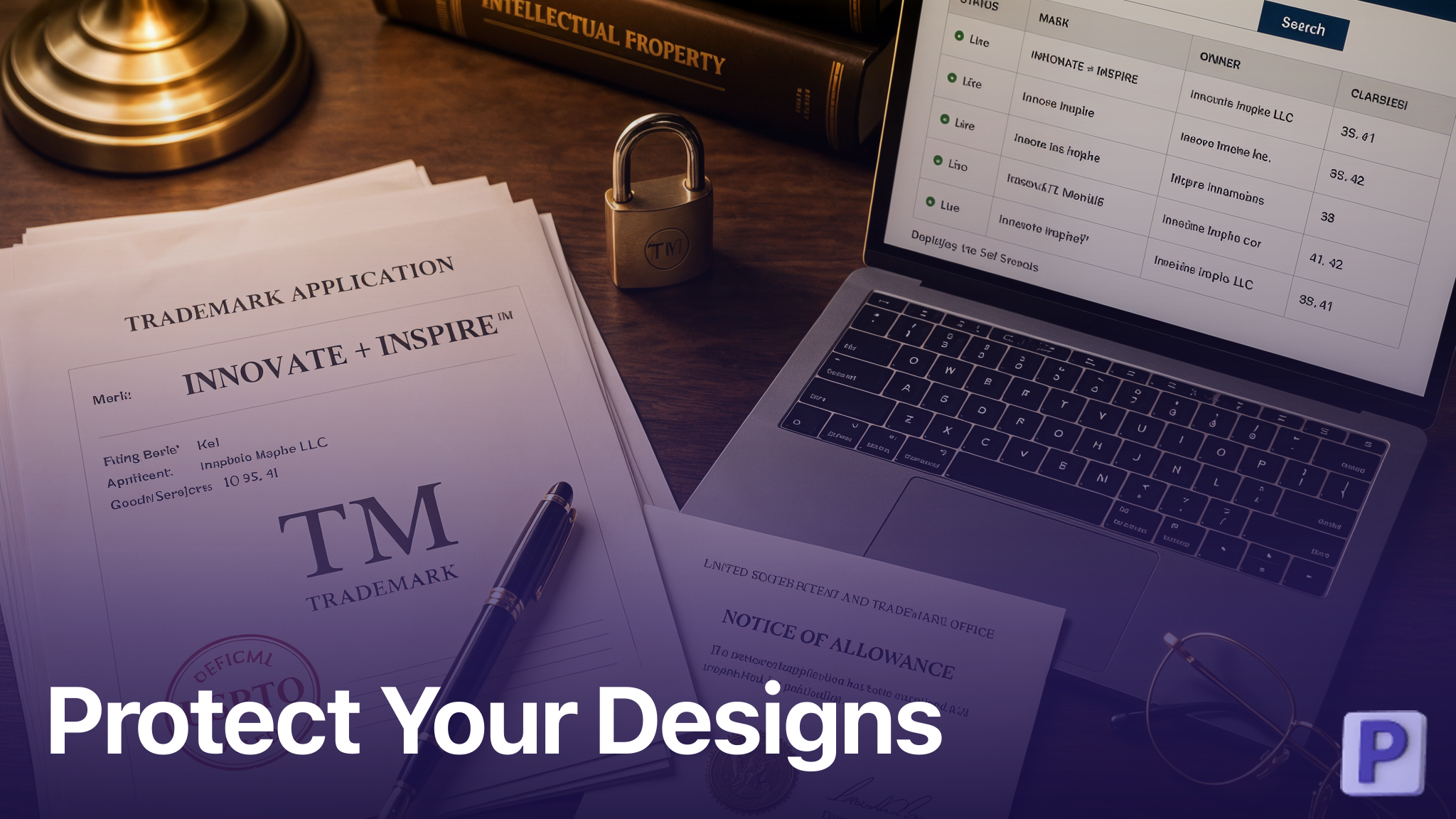 Trademark protection documents and search database for merch by Amazon designs