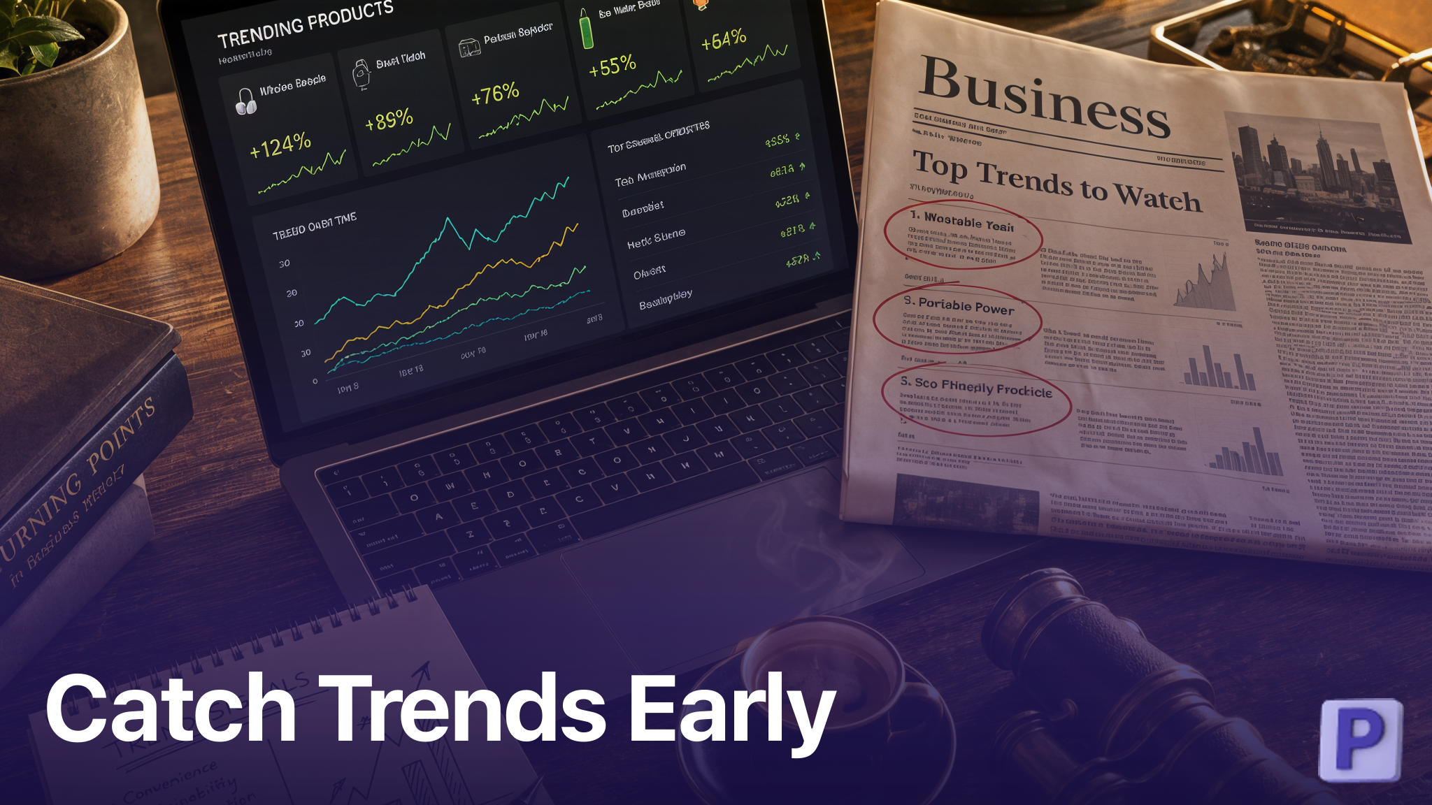 Trending products dashboard and research tools for catching Amazon merch trends early